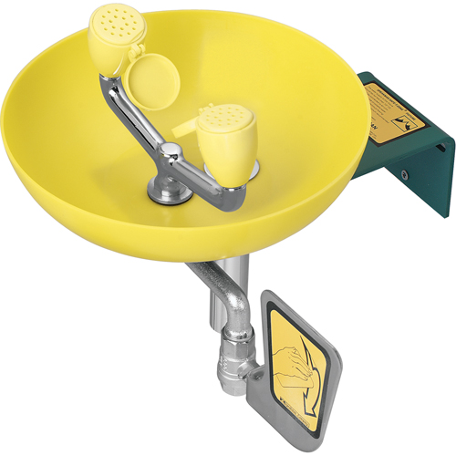 Eye/Face Wash Station, Wall-Mount Installation, Plastic Bowl M & M Nord Ouest Inc