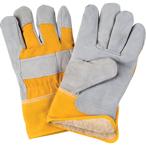 Winter-Lined Fitters Gloves, 2X-Large, Split Cowhide Palm, Boa Inner Lining M & M Nord Ouest Inc