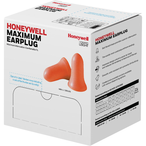 Howard Leight Maximum Foam Earplugs, Bulk - Polybag M & M Nord Ouest Inc