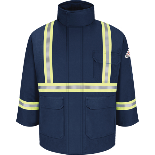 Parkas ignifuges avec bandes r&eacute;fl&eacute;chissantes, Hommes, 3T-Grand, Bleu marine M & M Nord Ouest Inc