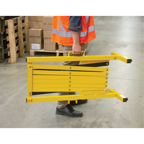 Expandable Barrier, 37" H x 11' L, Black/Yellow M & M Nord Ouest Inc