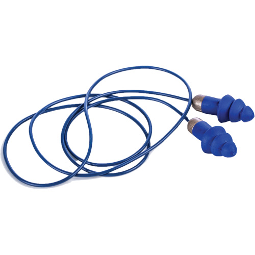 Bouchons d'oreille r&eacute;utilisables et d&eacute;tectable Rockets, Avec cordon, Taille unique, Vrac - &eacute;tui en plastique, NRR dB 27 M & M Nord Ouest Inc