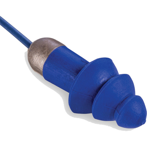 Bouchons d'oreille r&eacute;utilisables et d&eacute;tectable Rockets, Avec cordon, Taille unique, Vrac - &eacute;tui en plastique, NRR dB 27 M & M Nord Ouest Inc