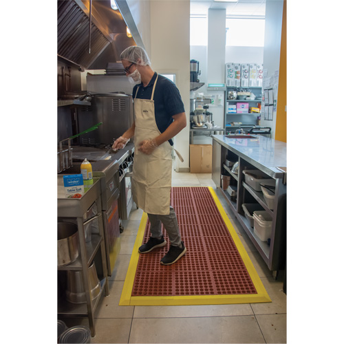 Tapis modulaire antifatigue, Nid d'abeilles, 3' x 3' x 1/2", Brun, Nitrile/Caoutchouc M & M Nord Ouest Inc