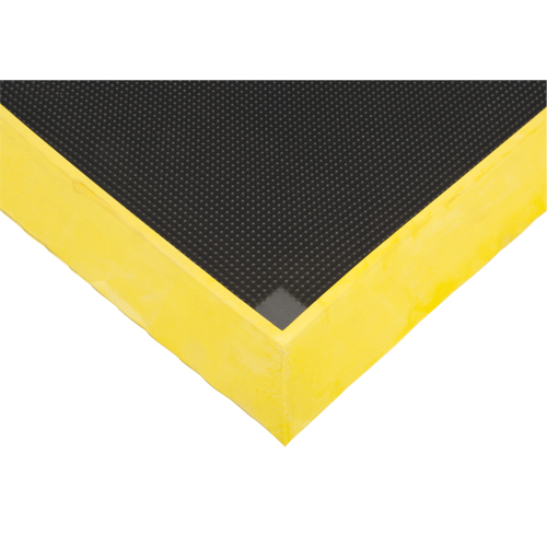 Tapis pour l'assainissement des chaussures, Caoutchouc, 2-2/3' la x 3-1/4' lo x 2-1/2" &eacute;pais, Jaune M & M Nord Ouest Inc