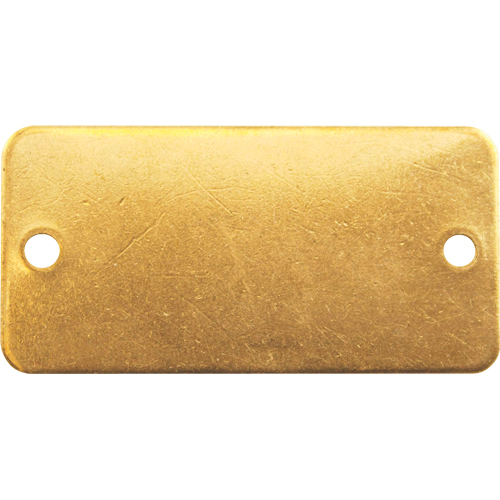 Blank Tags, Brass, 2" W x 1" H M & M Nord Ouest Inc