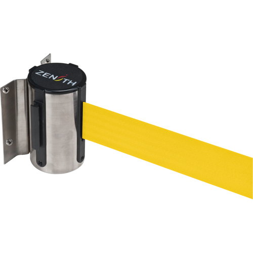 Barri&egrave;re &agrave; fixation murale, Acier, Fixation par vis, 7', Ruban Jaune M & M Nord Ouest Inc