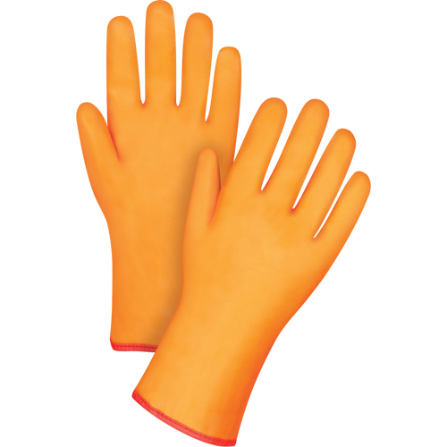 Winter-Lined Chemical-Resistant Gloves, Size Large/9, 12" L, PVC, Foam Fleece Inner Lining, Winter Weight M & M Nord Ouest Inc