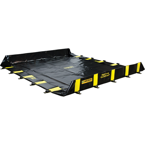 Rigid-Lock QuickBerm&reg;, 745 US gal. Capacity, 10' W x 10' L x 12" H, Stake Wall M & M Nord Ouest Inc