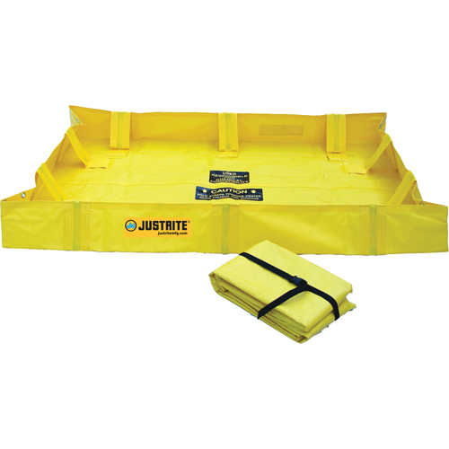 QuickBerm&reg; Lite Containment Berm, 119 gal. Capacity, 4' W x 6' L x 8" H, Snap-Up Bracket M & M Nord Ouest Inc