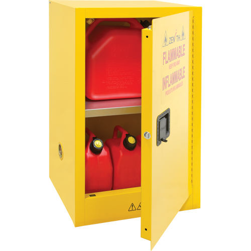 Flammable Storage Cabinet, 12 gal., 1 Door, 23" W x 35" H x 18" D M & M Nord Ouest Inc
