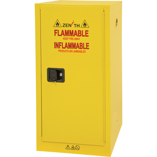 Flammable Storage Cabinet, 16 gal., 1 Door, 23" W x 44" H x 18" D M & M Nord Ouest Inc