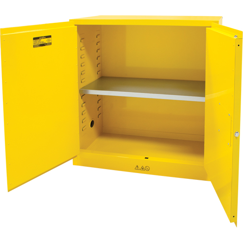 Flammable Storage Cabinet, 30 gal., 2 Door, 43" W x 44" H x 18" D M & M Nord Ouest Inc