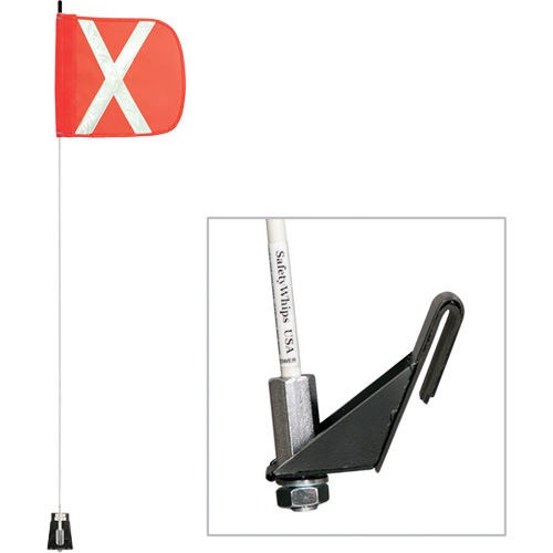 Safety Whip&reg; Light-Duty Whips, Window Mount, 5' High, Orange M & M Nord Ouest Inc