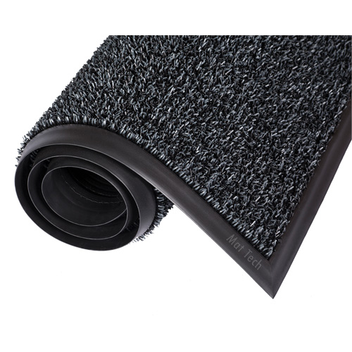 Astro-Plus Mat, Polyethylene, Scraper Type, Textured Pattern, 3-3/10' x 4', Charcoal M & M Nord Ouest Inc