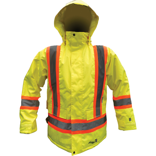 Parka de s&eacute;curit&eacute;, Jaune lime haute visibilit&eacute;, Petit M & M Nord Ouest Inc