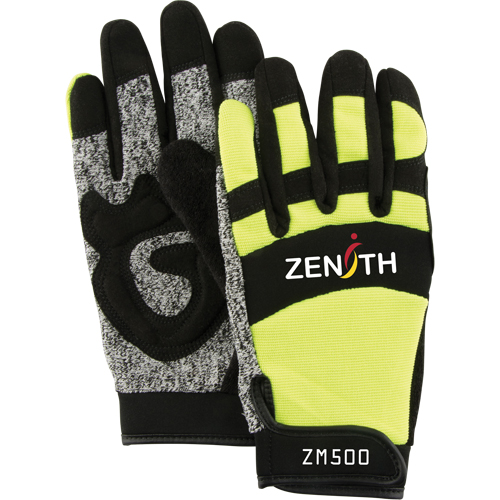 ZM500 High-Visibility Cut-Resistant Mechanic's Gloves, HPPE Palm, Size 2X-Large M & M Nord Ouest Inc
