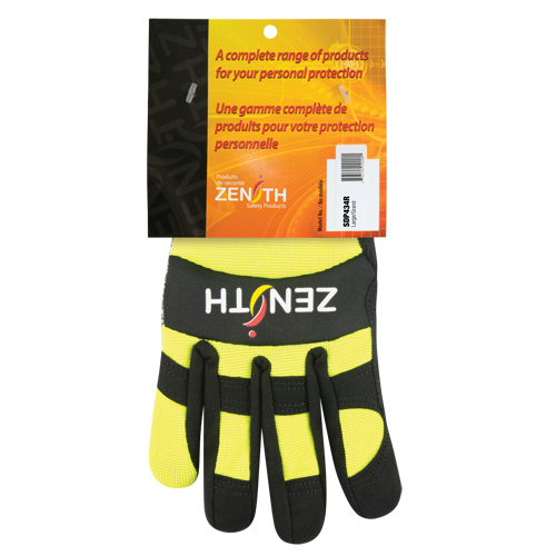ZM500 High-Visibility Cut-Resistant Mechanic's Gloves, HPPE Palm, Size 2X-Large M & M Nord Ouest Inc