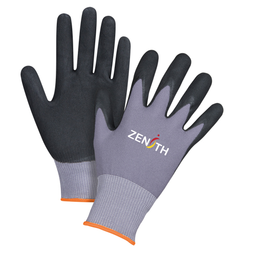 ZX-1 Premium Touchscreen Compatible Gloves, 7/Small, Nitrile/Foam Nitrile Coating, 15 Gauge, Nylon Shell M & M Nord Ouest Inc