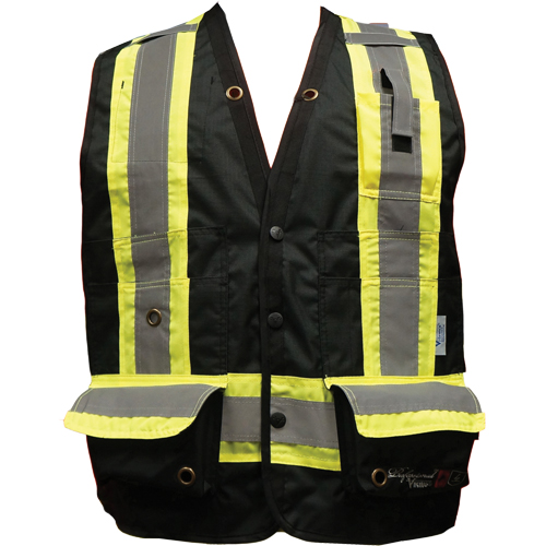 Veste de s&eacute;curit&eacute; ignifug&eacute;e pour arpenteur, Noir, Petit, Polyester M & M Nord Ouest Inc