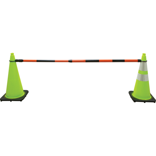 Retractable Cone Bar, 7' 5" Extended Length, Black/Orange M & M Nord Ouest Inc