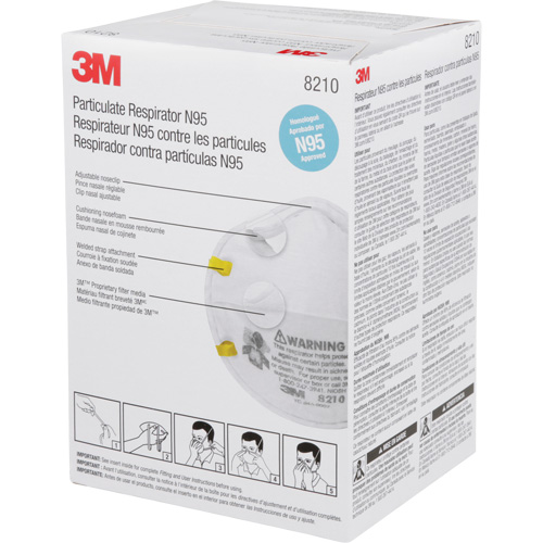 8210 Particulate Respirators, N95, NIOSH Certified M & M Nord Ouest Inc