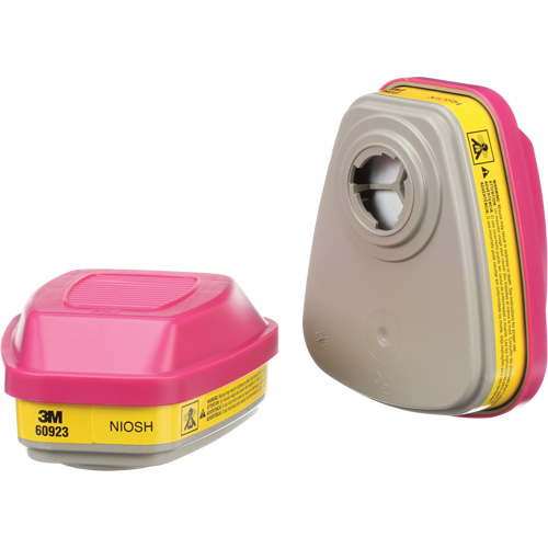 Cartouches pour respirateur s&eacute;rie 6000, Cartouche gaz/vapeur, Vapeurs organiques/Gaz acides/P100 M & M Nord Ouest Inc