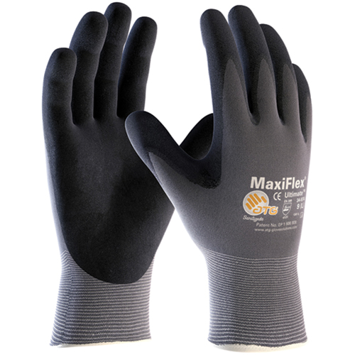 ATG MaxiFlex&reg; Ultimate Gloves, 6/X-Small, Foam Nitrile Coating, 15 Gauge, Nylon Shell M & M Nord Ouest Inc