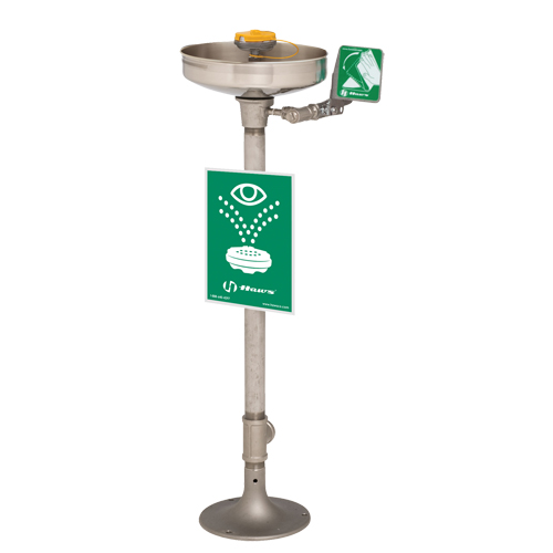 Axion&reg; Eye/Face Wash Station, Pedestal Installation, Stainless Steel Bowl M & M Nord Ouest Inc