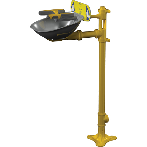 Halo Face/Eyewash Stations, Pedestal Installation, Stainless Steel Bowl M & M Nord Ouest Inc