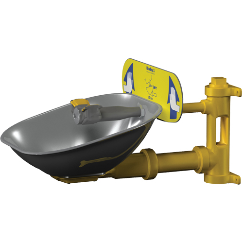 Halo Eyewash Stations, Wall-Mount Installation, Stainless Steel Bowl M & M Nord Ouest Inc