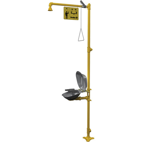 Combinaison de douche d'urgence & douche oculaire Halo M & M Nord Ouest Inc