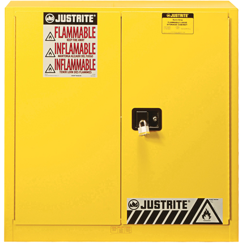 Armoire de s&eacute;curit&eacute; pour produits inflammables Ex Sure-Grip, 30 gal., 2 Porte(s), 36" La x 35" h x 24" p M & M Nord Ouest Inc