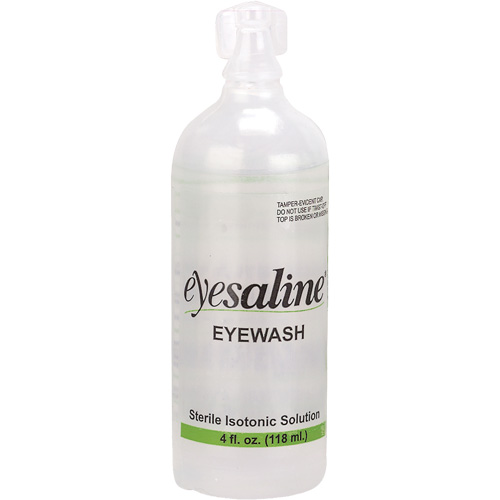 Bouteilles de solution saline pour douche oculaire, Bouteille Plein, 4 oz M & M Nord Ouest Inc