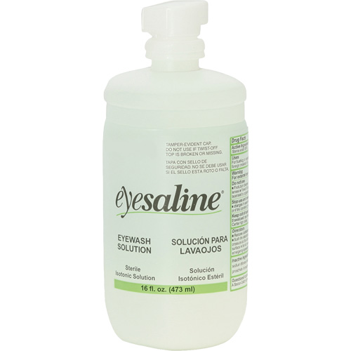 Saline Eyewash Bottles, Full Bottle, 16 oz. M & M Nord Ouest Inc