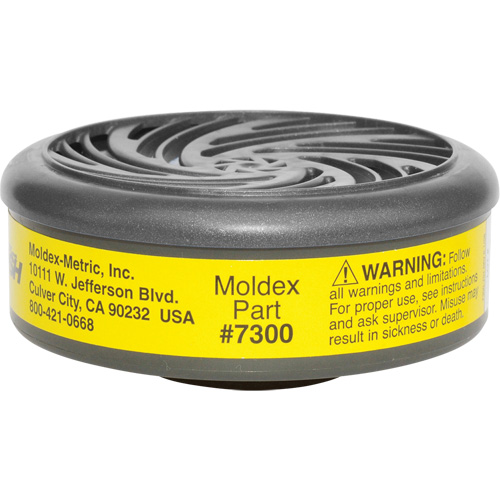 7000/9000 Series Respirator Filters, Gas/Vapour Cartridge, Organic Vapour/Acid Gas M & M Nord Ouest Inc