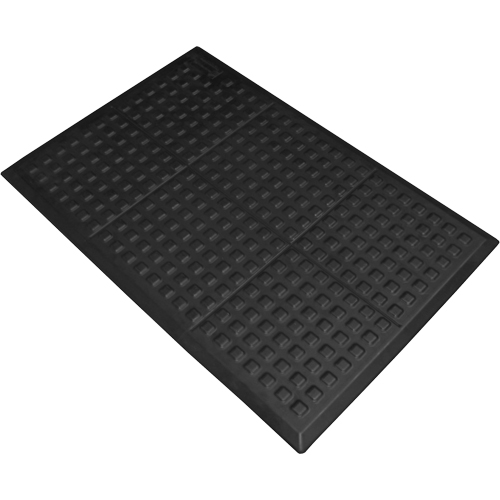Tapis antifatigue Connect No 502 Rejuvenator pour poste de travail simple, Polyur&eacute;thane, 3' la c, 5' lo, 5/8" &eacute;paisseur, Noir M & M Nord Ouest Inc