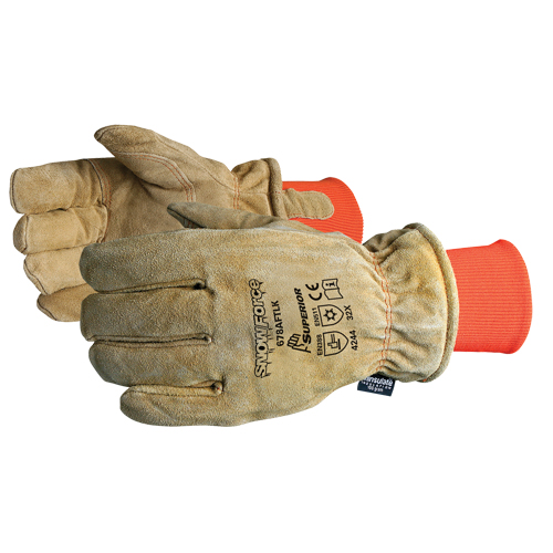 Gant brun SnowForce pour temp&eacute;ratures froides, Taille unique, Paume en Cuir fleur de vache, Doublure en Thinsulate M & M Nord Ouest Inc