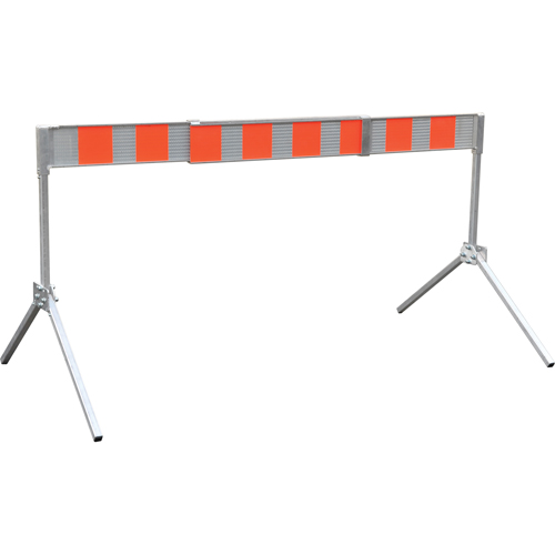 Street Barricade, A-Frame, 6' L x 5-1/2" H, Orange/White M & M Nord Ouest Inc