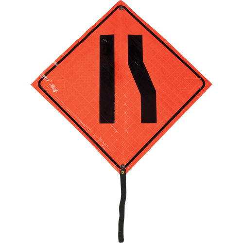 Enseigne enroulable chauss&eacute;e &eacute;troite, 24" x 24", Vinyle, Pictogramme M & M Nord Ouest Inc