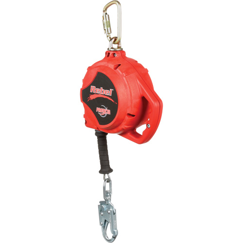 Rebel Self Retracting Lifeline, 33', Galvanized Steel, Swivel M & M Nord Ouest Inc