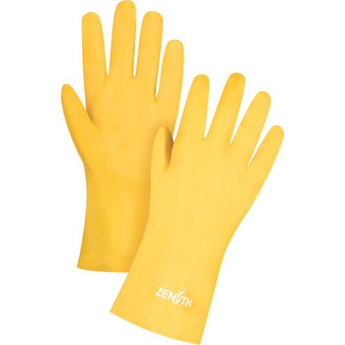 Rough-Finish Chemical-Resistant Gloves, Size 9, 12" L, PVC, Interlock Inner Lining, 47-mil M & M Nord Ouest Inc