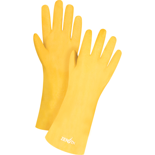 Rough-Finish Chemical-Resistant Gloves, Size 9, 14" L, PVC, Interlock Inner Lining, 47-mil M & M Nord Ouest Inc