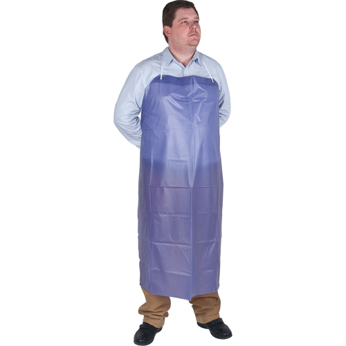 Tablier l&eacute;ger, Vinyle, 45" lo x 36" la, Bleu M & M Nord Ouest Inc