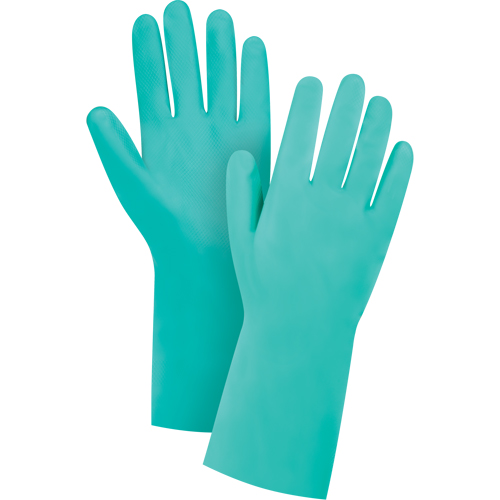 Diamond-Grip Chemical-Resistant Gloves, Size 10, 13" L, Nitrile, Flock-Lined Inner Lining, 13-mil M & M Nord Ouest Inc
