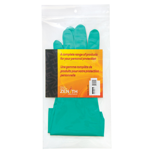 Gants r&eacute;sistants aux produits chimiques &agrave; prise en losange, Taille 2T-Grand, 13" lo, Nitrile, Doublure en Ouat&eacute;e, 13 mils M & M Nord Ouest Inc
