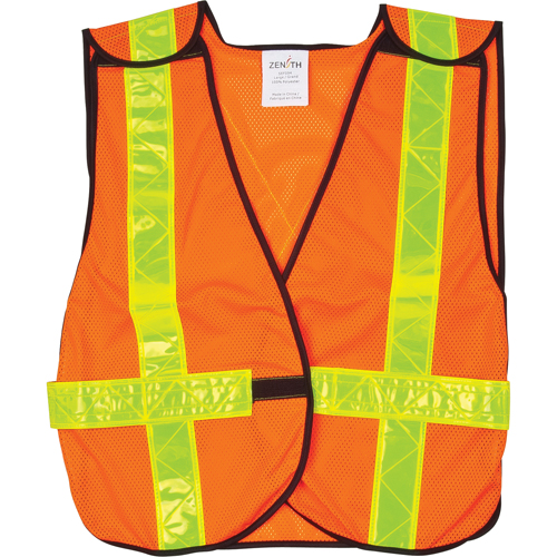 Standard-Duty Safety Vest, High Visibility Orange, Medium, Polyester M & M Nord Ouest Inc