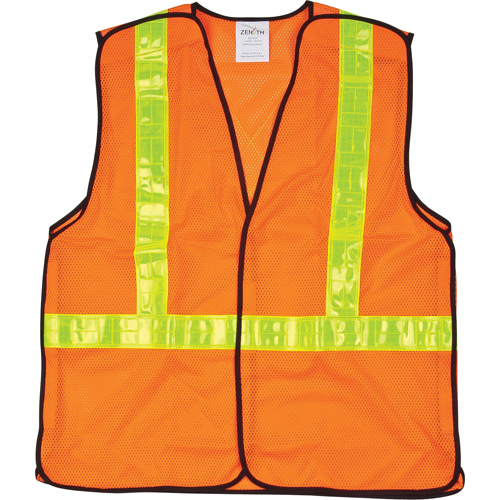 5-Point Tear-Away Traffic Safety Vest, High Visibility Orange, Medium, Polyester M & M Nord Ouest Inc