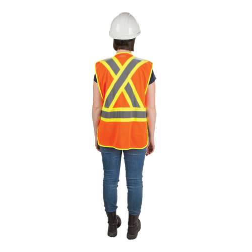 CSA Compliant High Visibility Surveyor Vest, High Visibility Orange, Medium, Polyester M & M Nord Ouest Inc