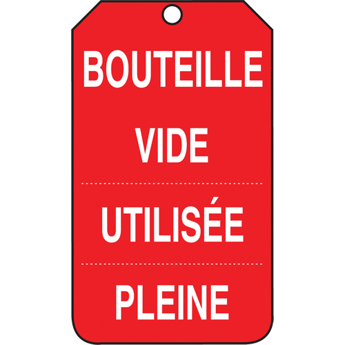 &eacute;tiquettes de s&eacute;curit&eacute; d'inspection et de contr&ocirc;le de l'&eacute;tat de l'&eacute;quipement, Papier cartonn&eacute;, 3-3/8" la x 5-7/8" h, Français M & M Nord Ouest Inc